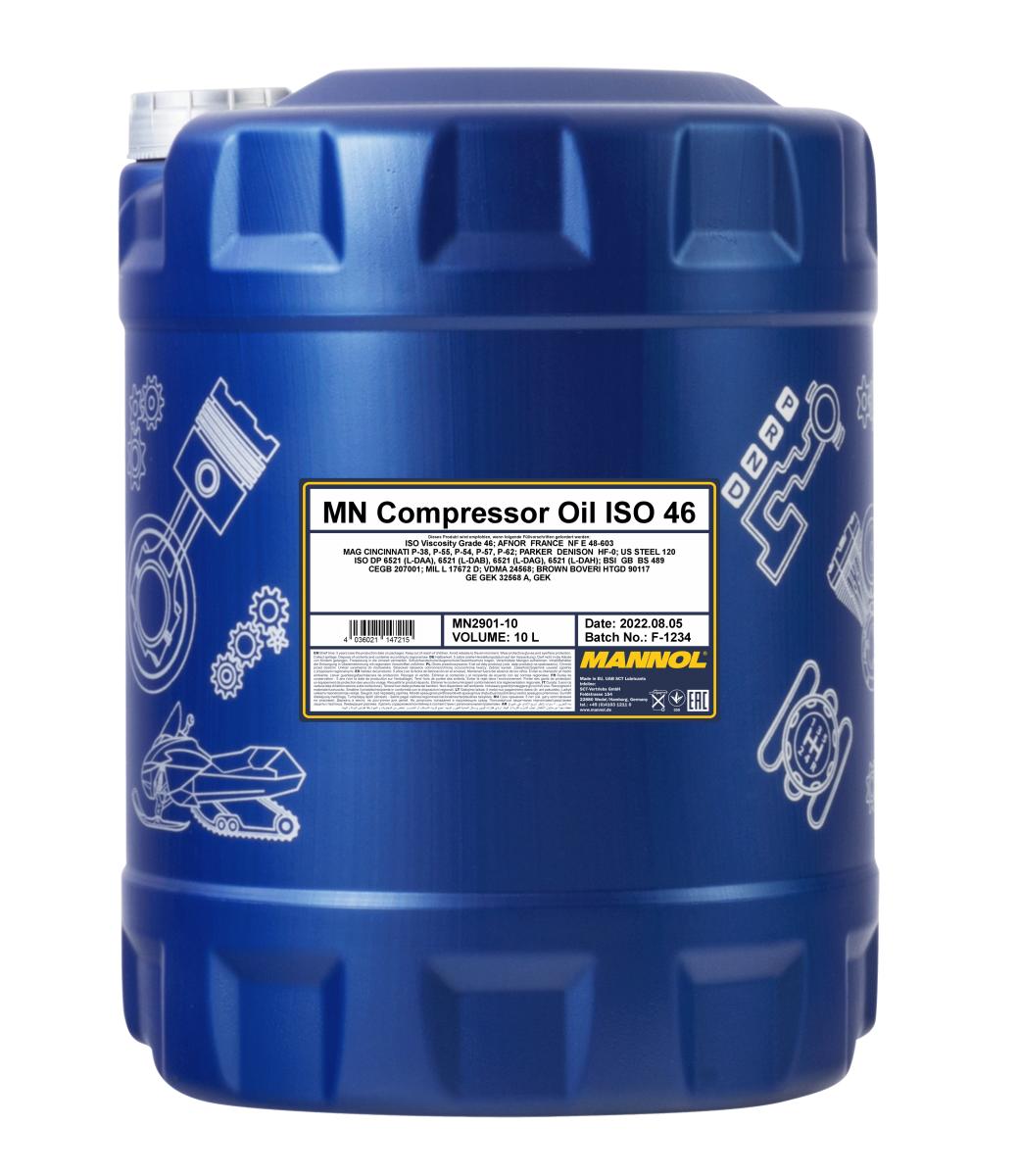 2901-010 Компрессорное масло Compressor Oil ISO 46 (10л.) MANNOL