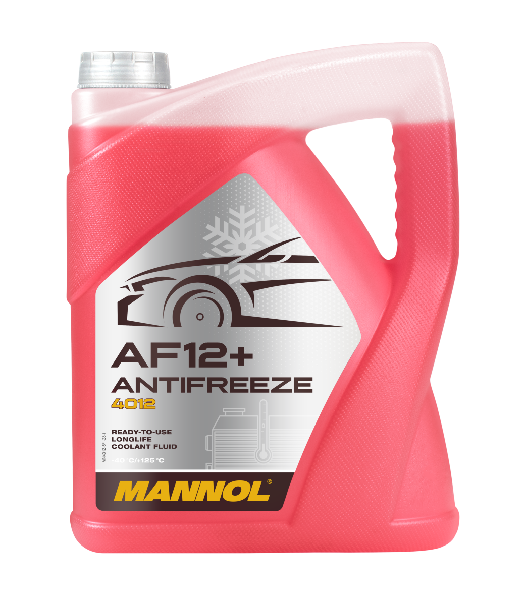 4012-005 Антифриз красный AF12+ (-40 °C) Longlife  (5л.) MANNOL