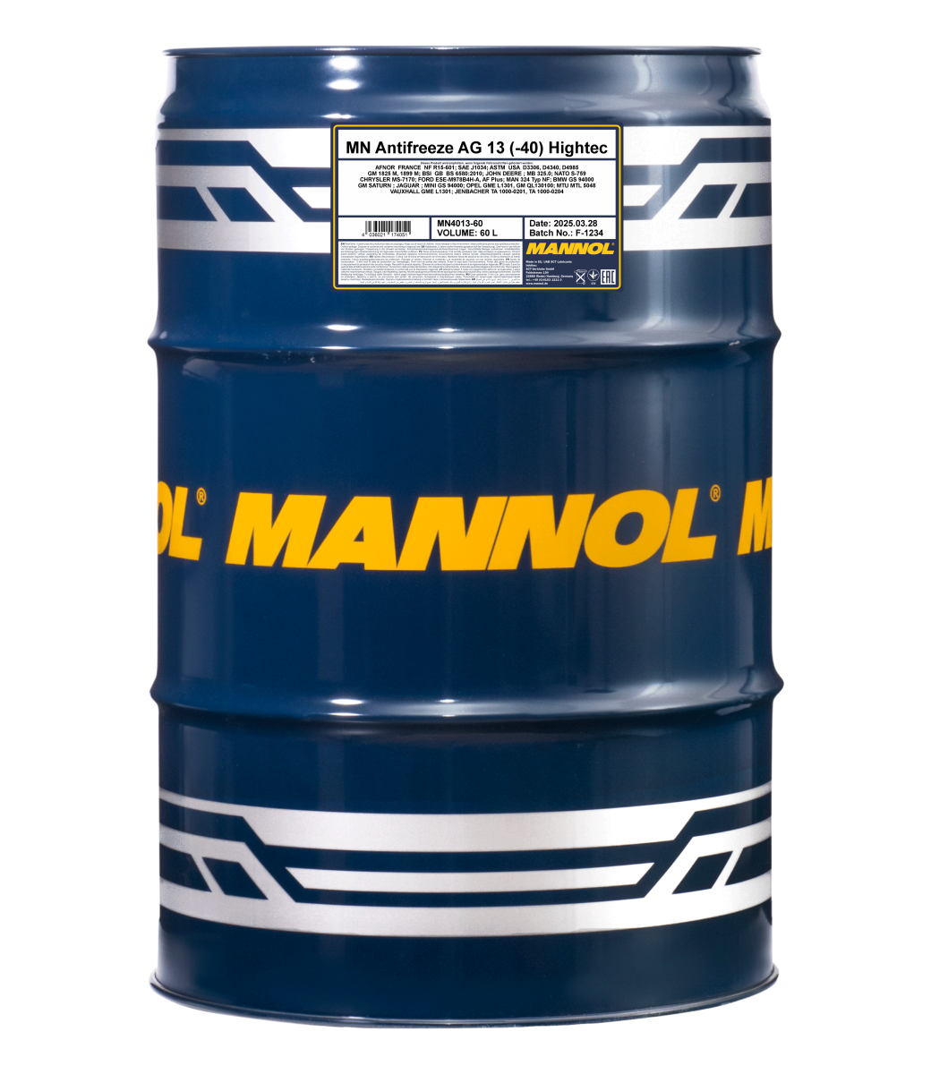 4013-060 Антифриз зелёный AG13 (-40 °C) Hightec  (60л.) MANNOL