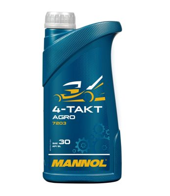 7203-001 масло мот.минер. для 4Т двигателей сад.техники 4-Takt Agro SAE 30  (1л.) MANNOL; API SL JAS