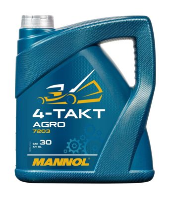 7203-004 масло мот.минер. для 4Т двигателей сад.техники 4-Takt Agro SAE 30  (4л.) MANNOL; API SL JAS
