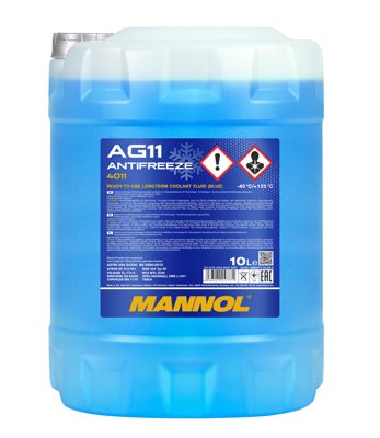 4011-010 Антифриз голубой AG11 (-40 °C) Longterm  (10л.) MANNOL
