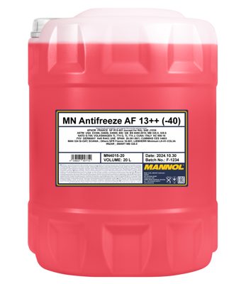 4015-020 Антифриз розовый AF13++ (-40 °C)  (20л.) MANNOL